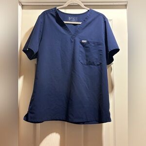 Figs Men's Navy Short Sleeve Scrubs Tee